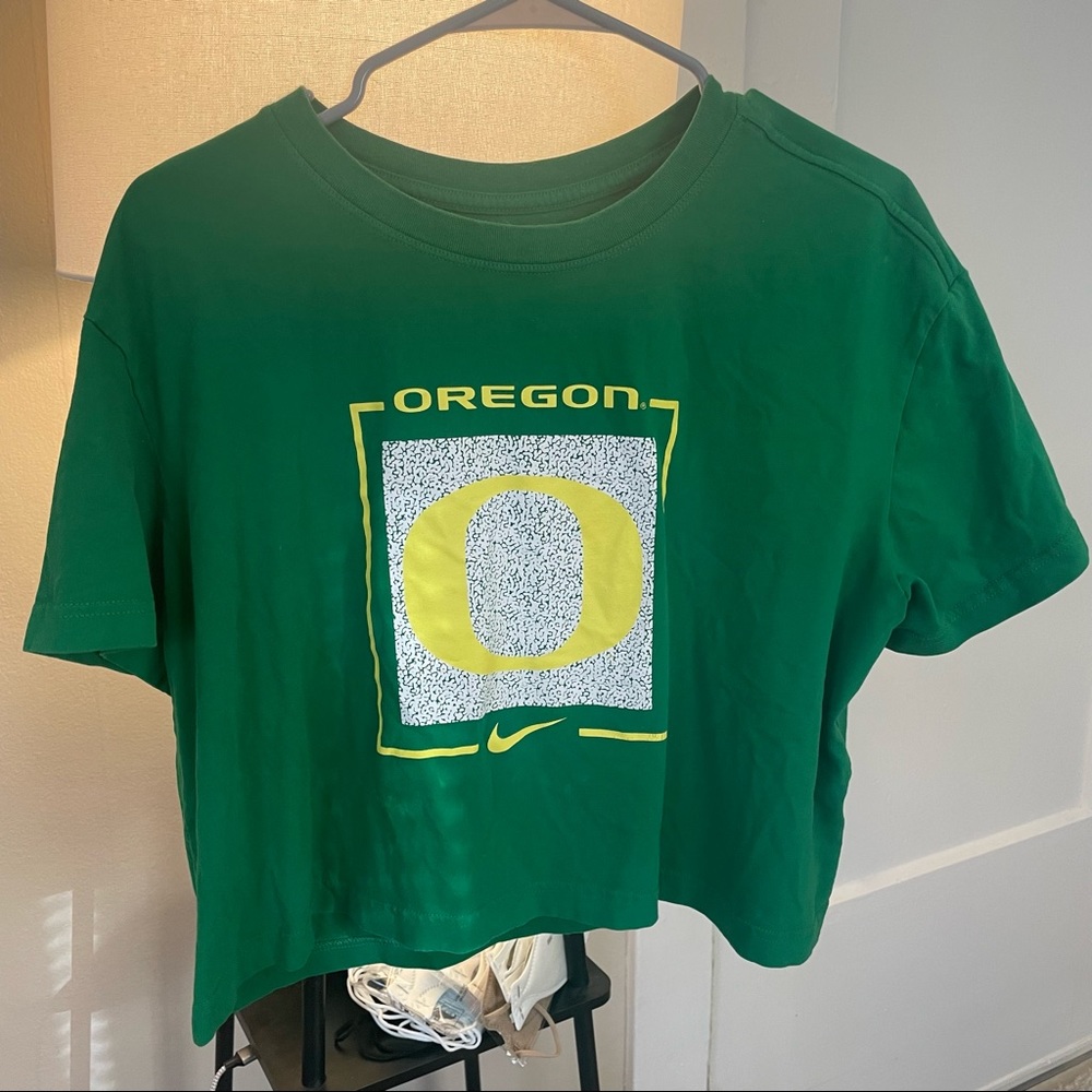 University of Oregon Nike Dri Fit Boxy Crop Top